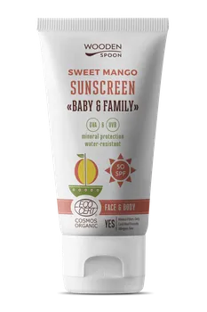 Přípravek na opalování Wooden Spoon Baby & Family Mango SPF50