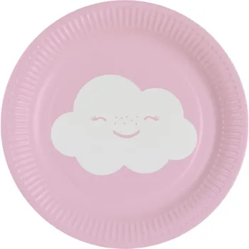 Party nádobí Amscan Talíře Duha a obláček 8 ks