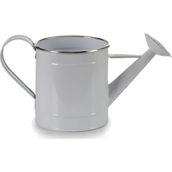 Květináč IBERGARDEN Obal na květináč ve tvaru konce, kovový, bílý, výš, 18 cm