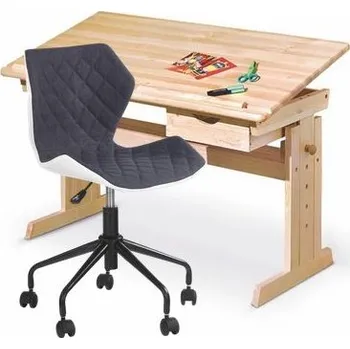 Dětský stůl HALMAR Sestava - Stůl JULIA + Židle MATRIX šedá