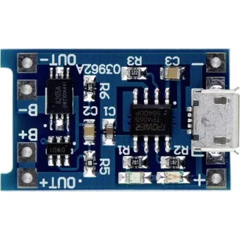 Vývojová deska TP4056 Micro USB nabíječka Li-Ion baterií s ochranou