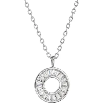 Náhrdelník EVOLUTION GROUP CZ Stříbrný náhrdelník kulatý se zirkony - 12069.1