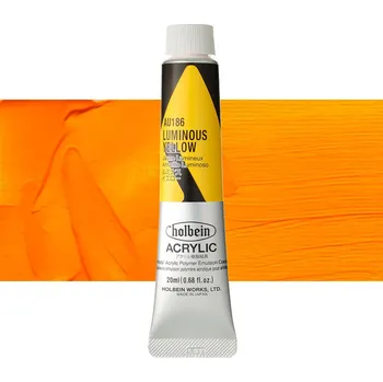 Vodová barva Akrylová barva Holbein Heavy Body - Luminous Yellow Balení: 20 ml