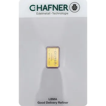 1g C.Hafner Německo Investiční zlatý slitek