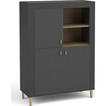 Knihovna Dolmar Regál Mossa 05 Barva: černá + dub whisky