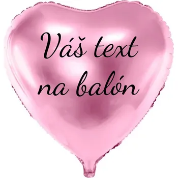 Balónek Personal - Fóliový balón s textem - Růžové srdce 61 cm Růžová