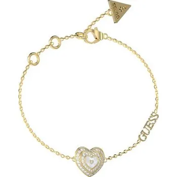 Náramek Guess Krásný pozlacený náramek se zirkony Amami JUBB04027JWYGWH 19 cm + 2 měsíce na vrácení zboží