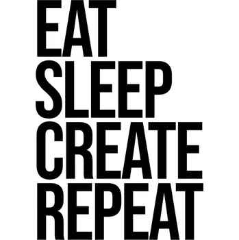 Plakát Plakát, Obraz - eat sleep create repeat, Finlay & Noa