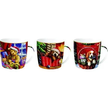 Vánoční dekorace Vánoční hrnky Christmas Time Little Friends fialová