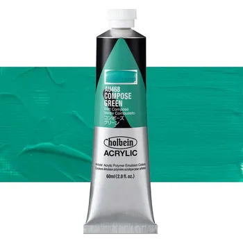 Vodová barva Akrylová barva Holbein Heavy Body - Compose Green Balení: 60 ml