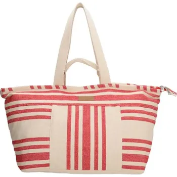 Plážová taška Červeno-bílá velká plážová taška "Sea Star"