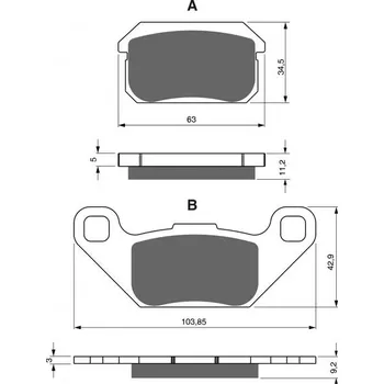 Brzda pro motocykl GOLDFREN Brzdové destičky GOLDFREN 283 AD