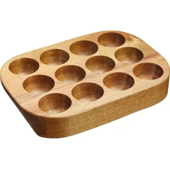 Velikonoční dekorace Dřevěné plato na vajíčka Natural Elements hnědá 25x17,5x4