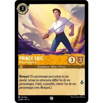 Sběratelská karetní hra URS 021/204 Prince Eric - Seafaring Prince Verze: NORMAL, Stav Produktu: Near Mint