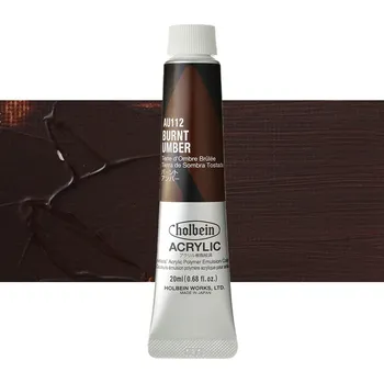 Vodová barva Akrylová barva Holbein Heavy Body - Burnt Umber Balení: 20 ml