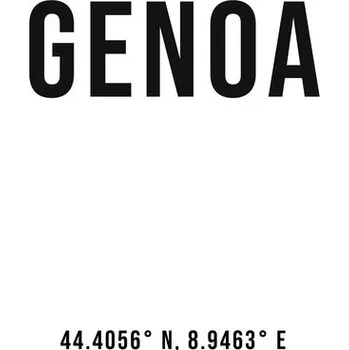 Plakát Plakát, Obraz - Genoa simple coordinates, Finlay & Noa