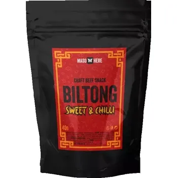 Sušené maso Maso Here Biltong Sweet & Chilli 40 g