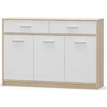 Komoda Komoda 3D2S TIPS dub sonoma/bílá mat