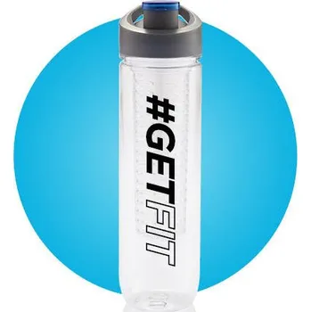 Láhev XD Design Láhev s košíkem na ovoce Get Fit, 800 ml, Loooqs, čirá/šedá/modrá