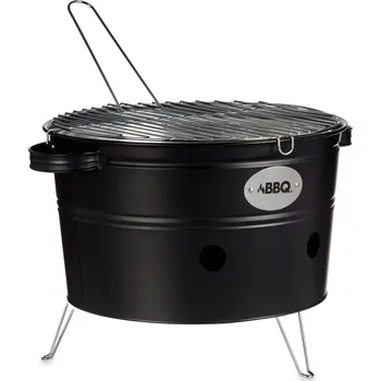 Zahradní gril IBERGARDEN Gril s držáky na nohou BBQ, 42 x 35 x 21 cm