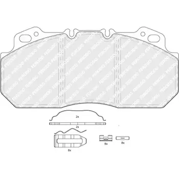 Brzdová destička FERODO Sada brzdových destiček PREMIER FE FCV1047B