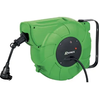 RIBIMEX Automatická prodlužovačka s navijákem pro montáž na zeď, 15 m