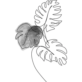 Plakát Plakát, Obraz - Monsteras leafs 2, Veronika Boulová