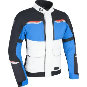 Moto bunda Bunda MONDIAL 2.0 DRY2DRY™, OXFORD ADVANCED (světle šedá/modrá/červená) 3XL