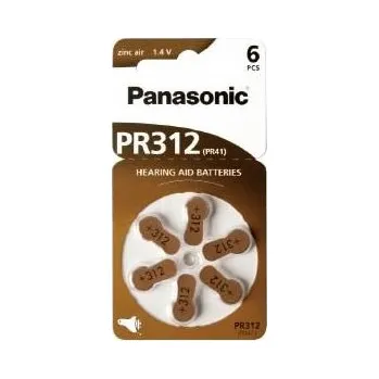 Článková baterie PANASONIC Zinkovzduchová baterie PR-312(41)/6LB AA 1,2V (Blistr 6ks)