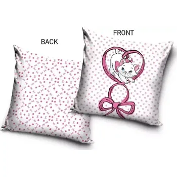 Povlak na dekorativní polštářek POVLAK NA POLŠTÁŘEK ARISTOKOČKY KOČIČKA MARIE S MAŠLIČKOU