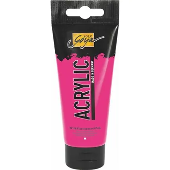 Speciální výtvarná barva Akrylová barva SOLO GOYA Acrylic 48 fluorescenční růžová 100ml