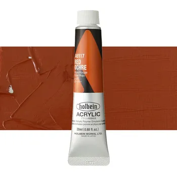 Vodová barva Akrylová barva Holbein Heavy Body - Red Ochre Balení: 20 ml