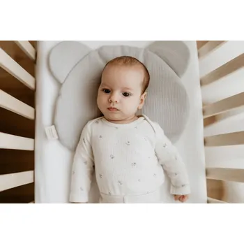 Polštář Mušelínový plochý polštář Teddy Bear Sleepee Grey šedá