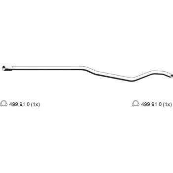 Výfukový systém Výfuková trubka ERNST 054485