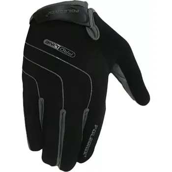 Cyklistické rukavice Rukavice Poledník Lines XS, černo/šedé