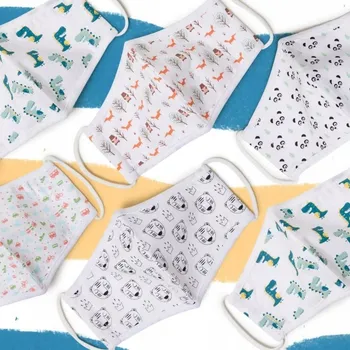 JAGO Dětská rouška, 3D potisk se zvířecím motivem, 5 ks