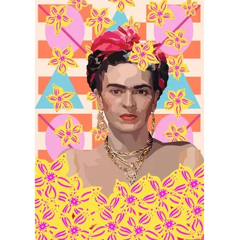 Plakát Plakát, Obraz - Frida with flowers, Lynnda Rakos