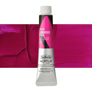 Vodová barva Akrylová barva Holbein Heavy Body - Luminous Rose Balení: 20 ml