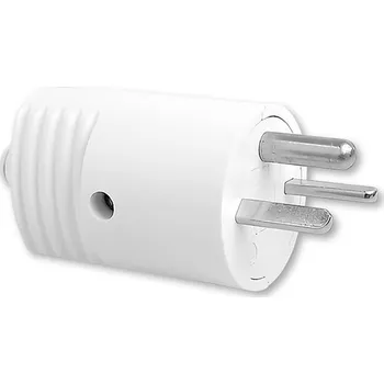 Elektrická vidlice ABB Vidlice s plochými kontakty, s přímým vývodem, 10 A, vzor K, bílá