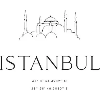 Plakát Plakát, Obraz - Istambul coordinates, Blursbyai