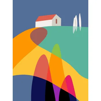 Plakát Plakát, Obraz - The Red Cottage Up the Hill, Little Dean