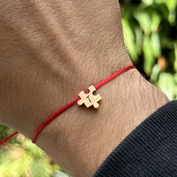 Náramek Náramek s gravírováním - PUZZLE Rose Gold