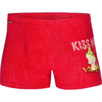 Boxerky Cornette boxerky valentýnské 010/55 Kiss Me - červená, XL (Valentýnské boxerky Cornette)