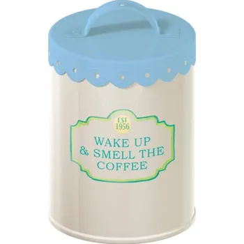 Dóza na potraviny Plechová dóza Retro Treats na kávu bílá 11x11x18