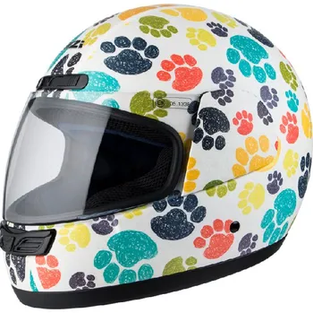 Helma na motorku Dětská integrální motocyklová přilba NZI Activy Junior PAWPRINTS Velikost: M