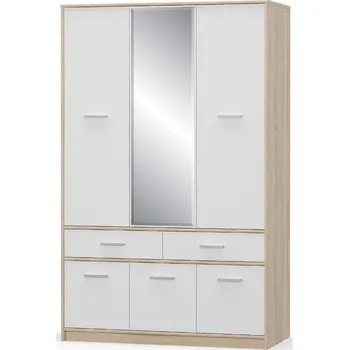 Šatní skříň Šatní skříň TIPS 6D2S dub sonoma/bílá mat