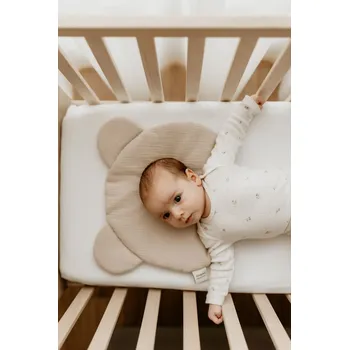 Polštář Mušelínový plochý polštář Teddy Bear Sleepee Petrol modrá