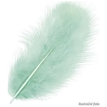 Peří Marabu 10 cm - tyrkysové