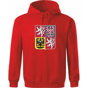 Pánská mikina ON-DESIGN Mikina pánská s českým znakem 2 Velikost: XL, Barva: červená
