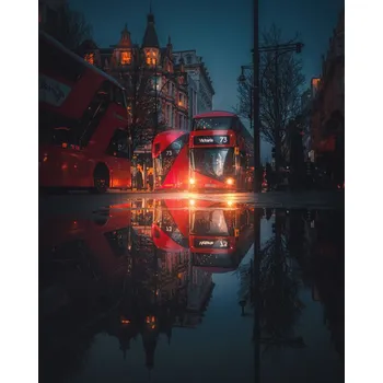 Plakát Plakát, Obraz - London night reflections, David George